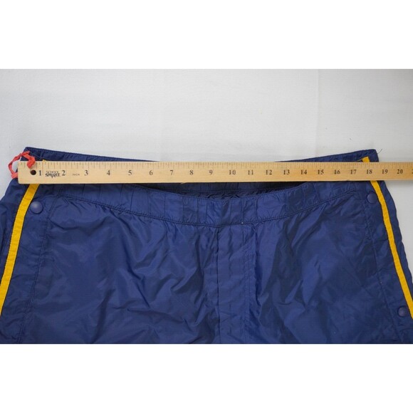Vintage Polo Jeans Ralph Lauren Blue Yellow Snap Breakaway Sweat Track Shorts XL - Picture 3 of 8